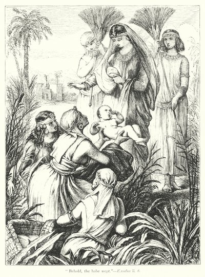 La découverte de Moïse - Henry Courtney (after) Selous