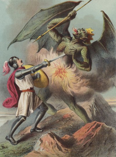 Chrétien tue Apollyon - Henry Courtney Selous
