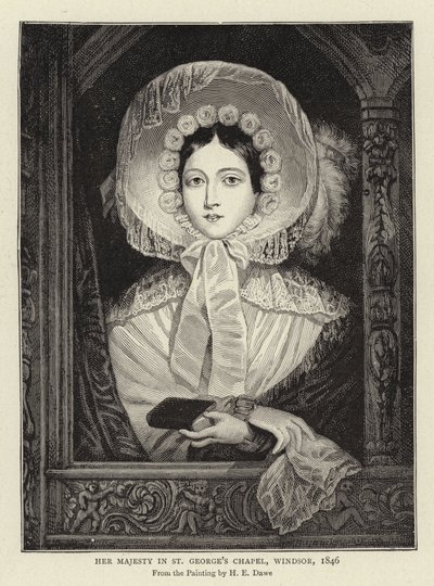 Sa Majesté dans la chapelle Saint-Georges, Windsor, 1846 - Henry Dawe