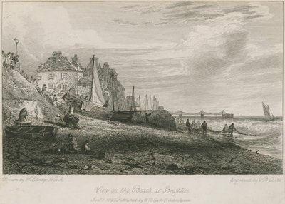 Vue de la plage à Brighton - Henry Edridge