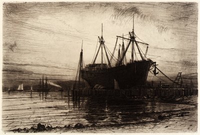 Coucher de soleil, baie de Gowanus - Henry Farrer
