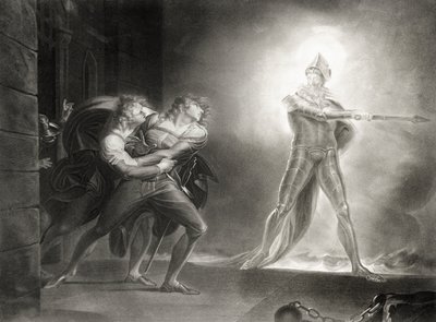 Hamlet, Acte I, Scène IV, par William Shakespeare (1564-1616) gravé par Robert Thew (1758-1802) - Johann Heinrich Füssli