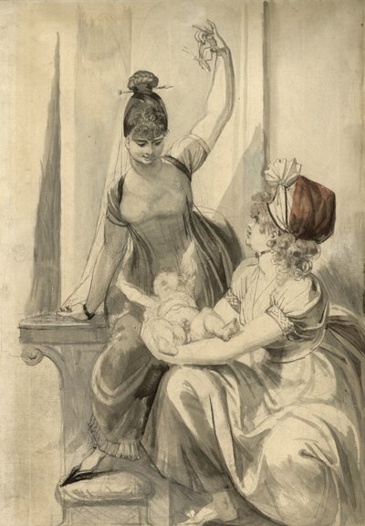 Mère et sa famille à la campagne, 1806-1807 - Johann Heinrich Füssli