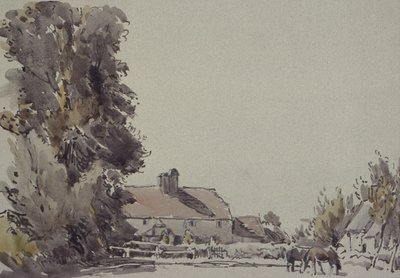 Ferme et arbres - Henry Herbert Bulman