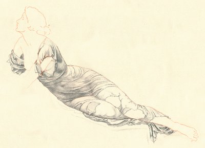 Étude de draperie, vers 1900 - Henry Holiday