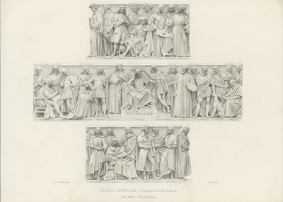 Sculptures sur le podium du Mémorial Albert - Henry Hugh Armstead