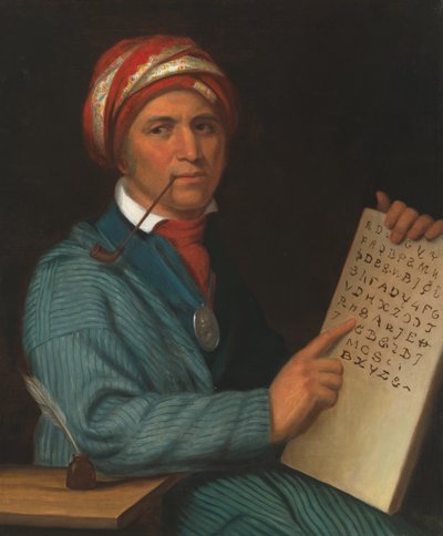 Sequoyah (vers 1770-1843), vers 1830 (huile sur toile) - Henry Inman