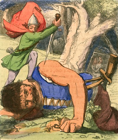 Jack tue un géant avec son épée de netteté - Henry James Townsend