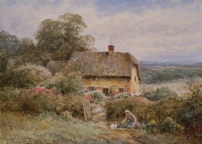 Un cottage pittoresque, Warwickshire - Henry John Sylvester Stannard