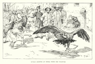 Dumas arrive à Stora avec ses vautours (gravure) - Henry Justice Ford