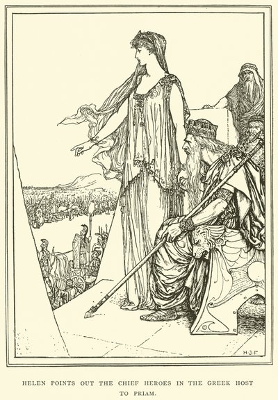 Hélène montre les principaux héros de l