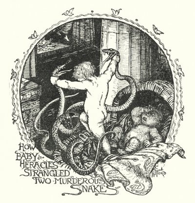 Comment le bébé Héraclès a étranglé deux serpents meurtriers - Henry Justice Ford