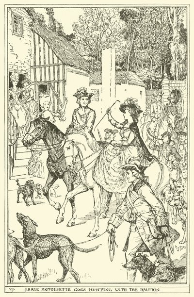 Marie-Antoinette va à la chasse avec le dauphin - Henry Justice Ford