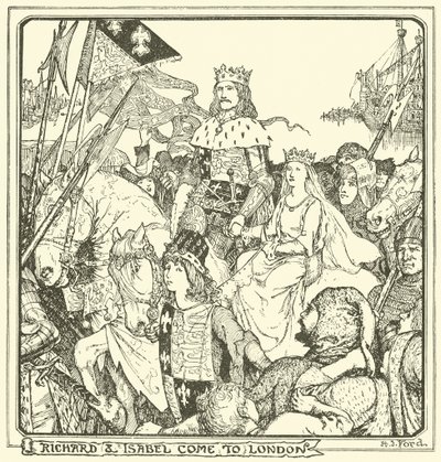 Richard et Isabel arrivent à Londres - Henry Justice Ford