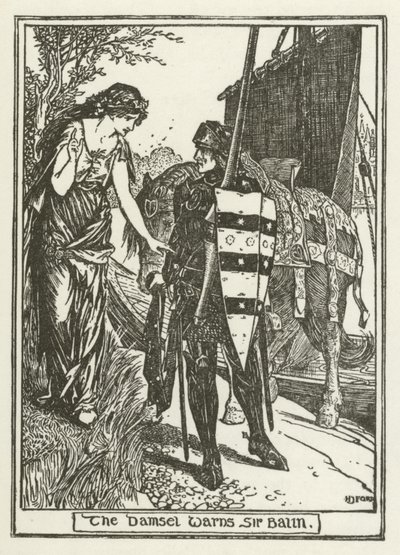La demoiselle avertit Sir Balin - Henry Justice Ford