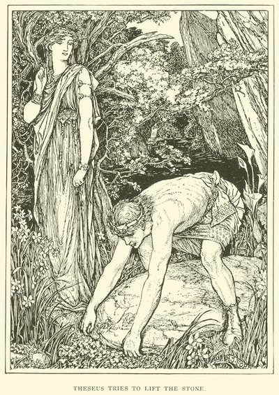 Thésée essaie de soulever la pierre - Henry Justice Ford
