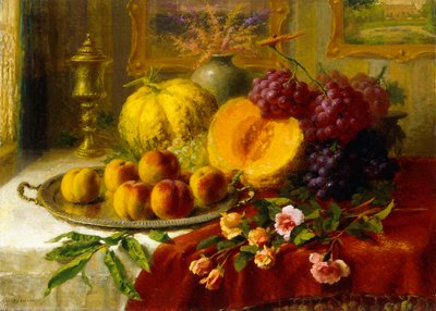 Nature morte sur une table dans un intérieur - Henry Kokken