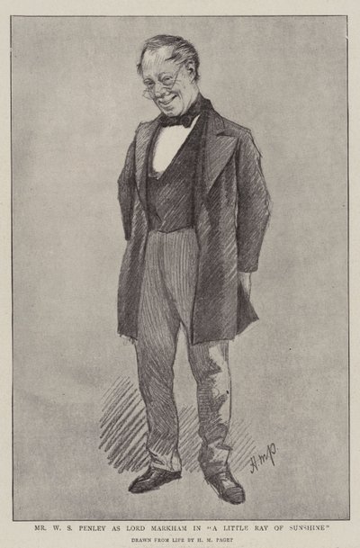 M. W. S. Penley en tant que Lord Markham dans "A Little Ray of Sunshine" - Henry Marriott (after) Paget