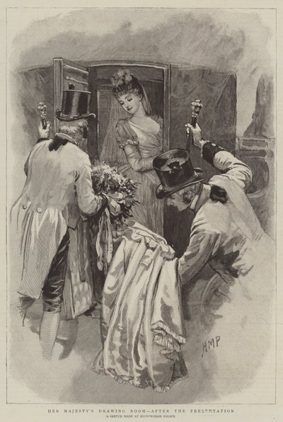 Le salon de Sa Majesté, après la présentation - Henry Marriott Paget