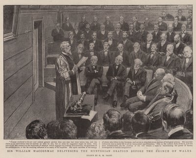 Sir William MacCormac prononçant l