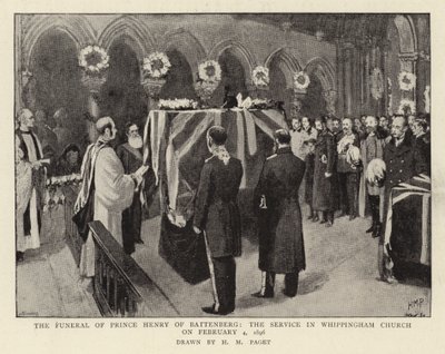 Les funérailles du prince Henry de Battenberg, le service à l