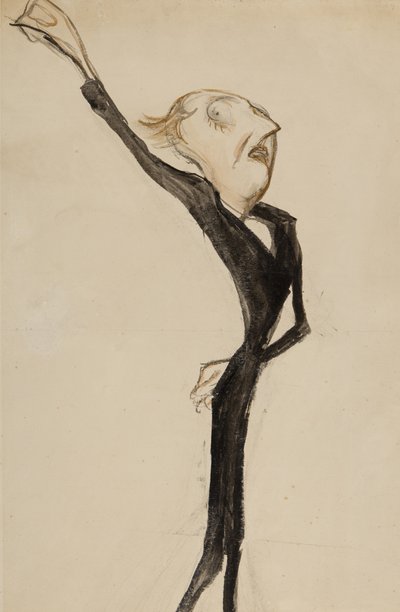 Une figure théâtrale, possiblement Sir Beerbohm Tree, c.1908 - Henry Ospovat