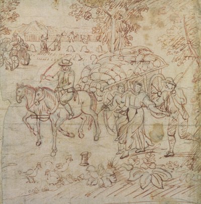 Paysage avec moissonneurs rentrant chez eux, vers 1595-1605 - Henry Peacham