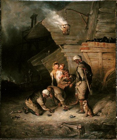Mineurs jouant aux quilles - Henry Perlee Parker
