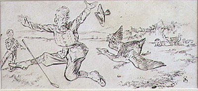 Le Golfeur Attaqué, illustration du magazine 