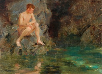 Portrait de David Bone - Cornwall, 1913 - Henry Scott Tuke