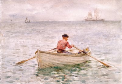 Le Batelier et son bateau, 1921 - Henry Scott Tuke