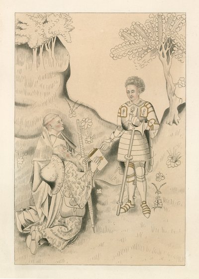 Lydgate présentant son livre au comte de Salisbury - Henry Shaw