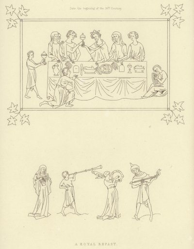 Repas royal, début du 14ème siècle - Henry Shaw