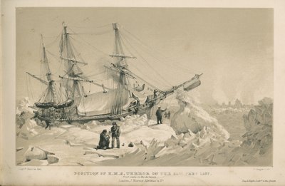 Position du H.M.S. Terror le 22 février 1937 : fumée de gel au loin - Henry Smyth