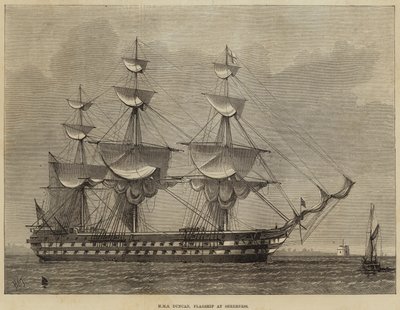 HMS Duncan, navire amiral à Sheerness - Henry Spernon Tozer