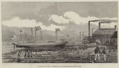 Lancement du HMS Tourmaline à Middlesborough-on-Tees - Henry Spernon Tozer