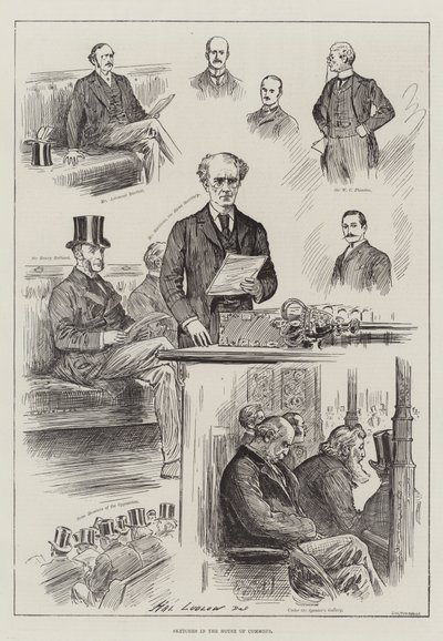 Croquis à la Chambre des communes - Henry Stephen Ludlow