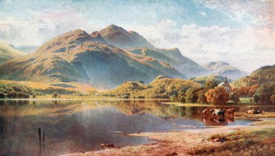 Loch Achray, les Trossachs, Perthshire (lithographie couleur) - Henry Sutton Palmer