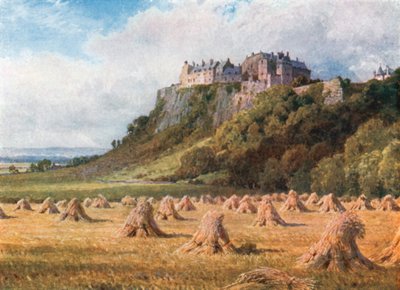 Château de Stirling depuis le nœud du roi (lithographie couleur) - Henry Sutton Palmer