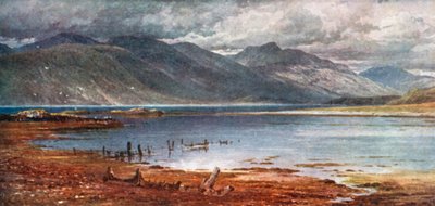 Les collines de Morven depuis Appin, Argyllshire (lithographie couleur) - Henry Sutton Palmer