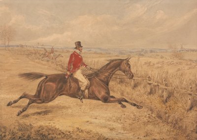 Franchir une clôture de bœuf - Henry Thomas Alken