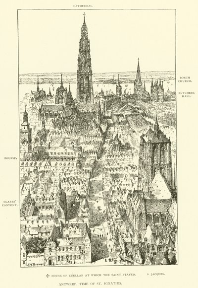 Anvers, époque de Saint Ignace (gravure) - Henry William Brewer