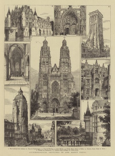 Croquis Archéologiques dans et autour de Tours - Henry William Brewer