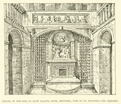 Chapelle de la Crèche, Sainte-Marie-Majeure, Rome, restaurée, époque de Saint Ignace - Henry William Brewer
