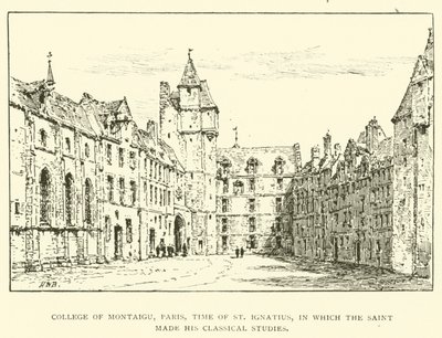 Collège de Montaigu, Paris, époque de St Ignace, où le saint a fait ses études classiques - Henry William Brewer