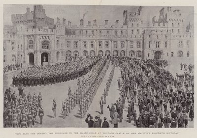 Dieu sauve la Reine, la Sérénade dans la Cour du Château de Windsor pour le quatre-vingtième anniversaire de Sa Majesté - Henry William Brewer
