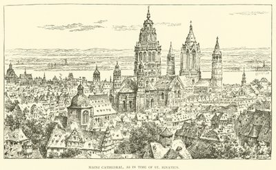 Cathédrale de Mayence, époque de Saint Ignace (gravure) - Henry William Brewer