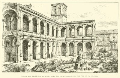 Palais et basilique de Saint-Marc, Rome, résidence papale à l