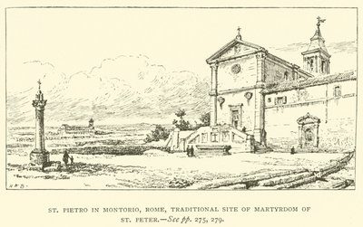 St Pietro in Montorio, Rome, site traditionnel du martyre de St Pierre - Henry William Brewer
