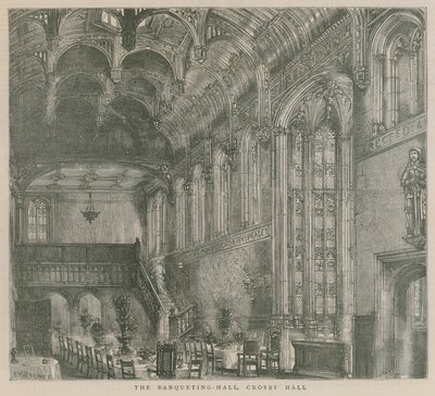 La salle de banquet, Crosby Hall, Londres - Henry William Brewer